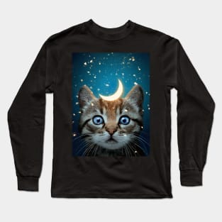 Moon Cat Long Sleeve T-Shirt